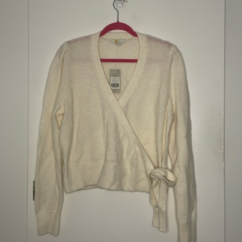 Boden cream wrap sweater